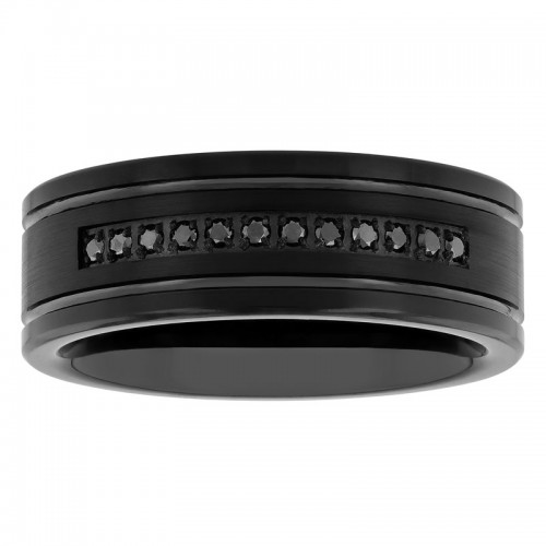 1/10 CTW Black Diamond Tungsten Black Finish 8MM Band